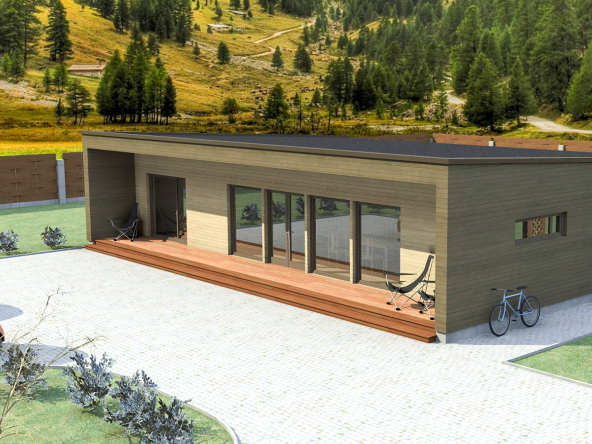 Prefabricated timber frame house design - Bona 120